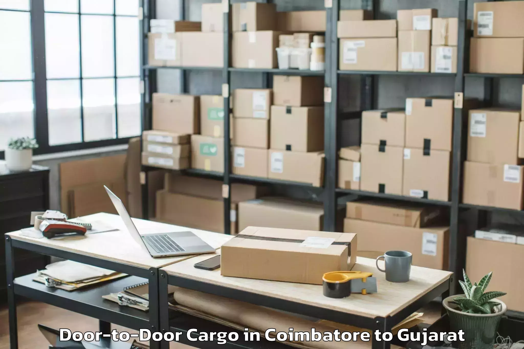 Book Coimbatore to Rajkot Airport Raj Door To Door Cargo Online